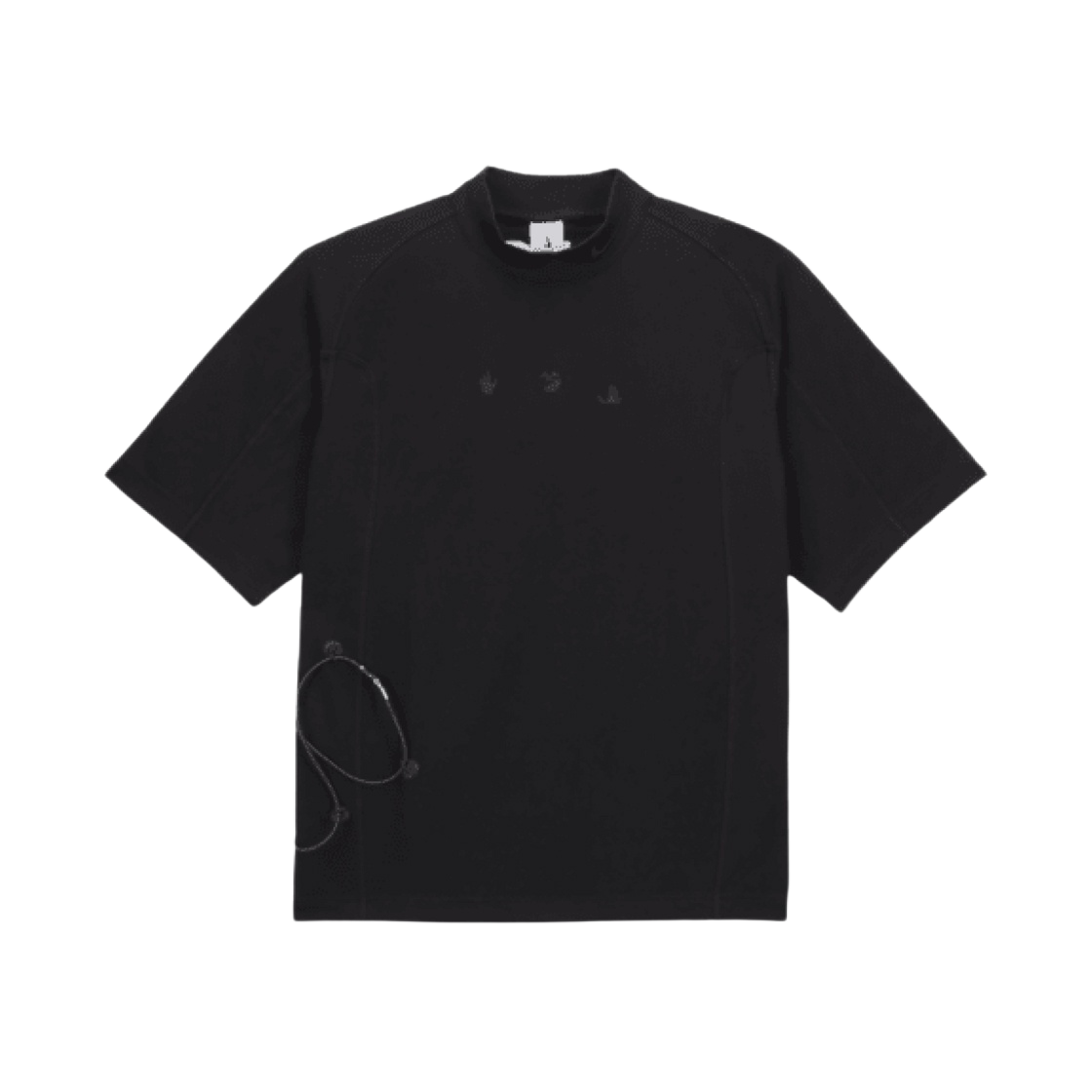 DV4454-010 Nike x Off-White Mock Neck Short Sleeve Top Black - Asia - 대표 이미지 #1